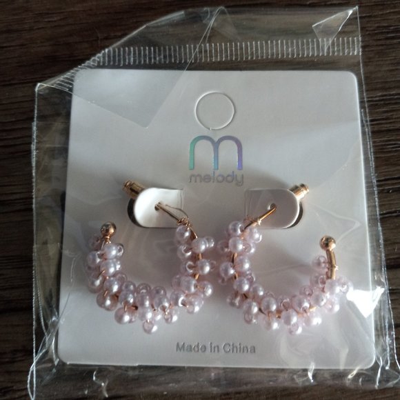 NWT MELODY BRAND HOOP EARRINGS - Picture 1 of 1